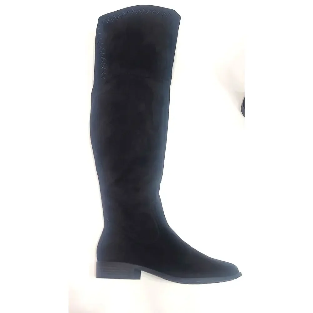 Born in California over the knee faux suede boots women's 7.5 NWOT